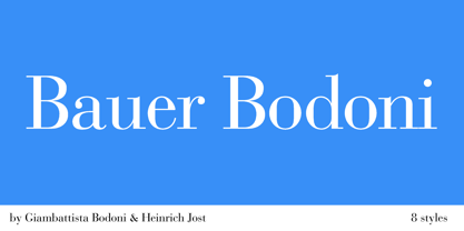 Bauer Bodoni Font Poster 1
